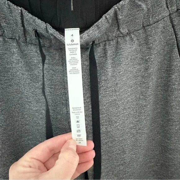 Lululemon On The Fly 7/8 Pants Heather Gray Size 4 - Picture 4 of 9
